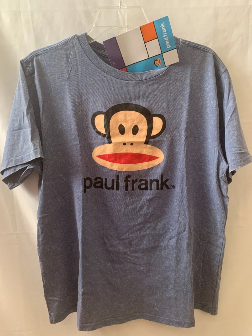 PAUL FRANK Julius the Monkey Short Sleeve Tee in Heather Blue Sz MEDIUM